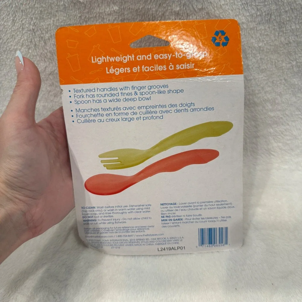 The First Years Take & Toss 16 Piece Toddler Fork‎ and Spoon Set Multicolor 9m+